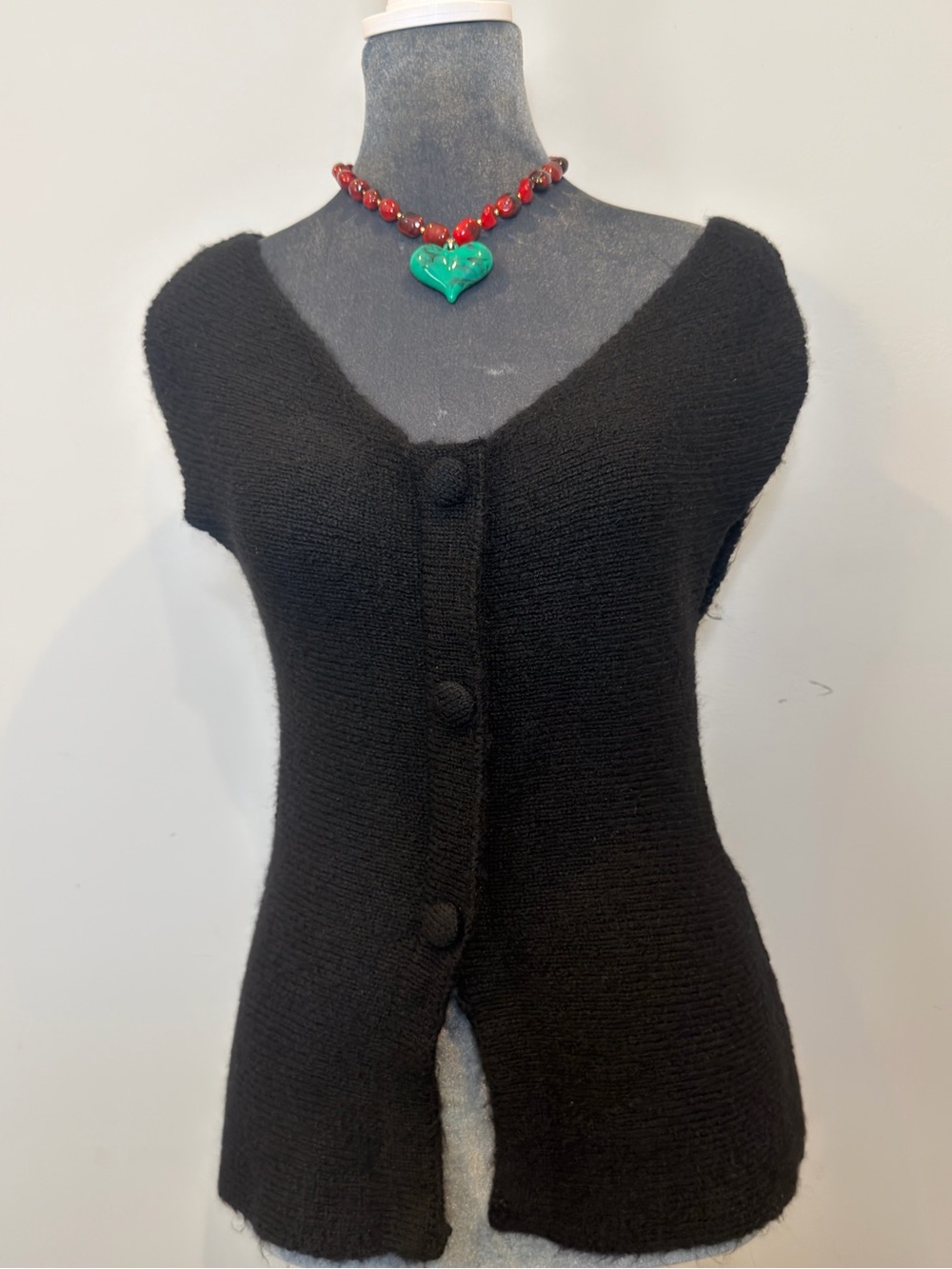River Island Black Short Sleeve Knit Button-Front Top